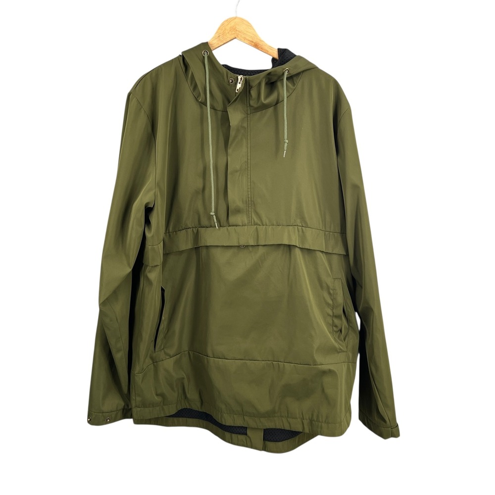 Killion Olive Green Anorak Hooded Pullover Jacket‎ Men XL Lightweight